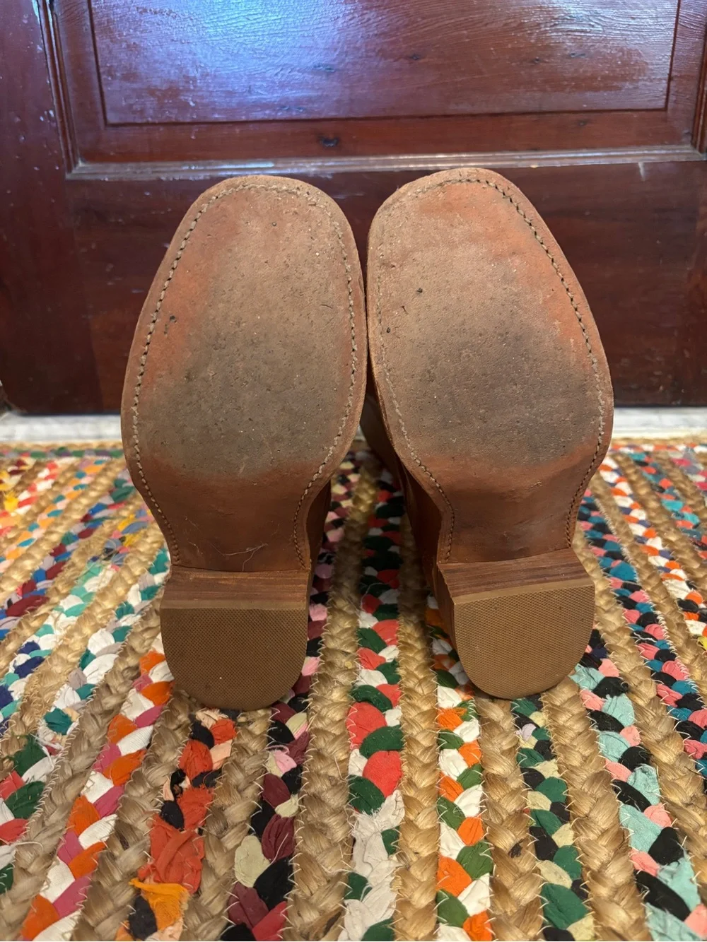 Frye Vintage Campus Brown Leather Mid-Calf Boots Made in USA